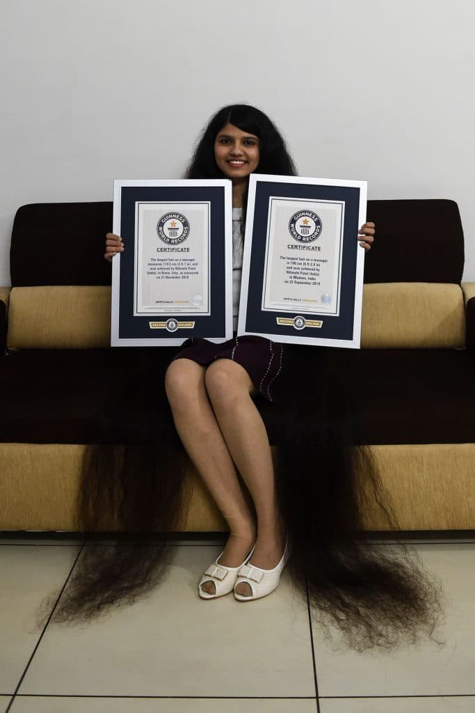 INDIA-GUINNESS-RECORD-LONG-HAIR