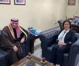 السفير السديري يلتقي وزيرة الطاقة والثروة المعدنية الأردنية