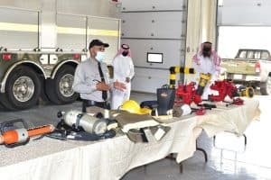 افتتاح محطة جديدة للإطفاء في “الجبيل الصناعية” وسط إجراءات احترازية