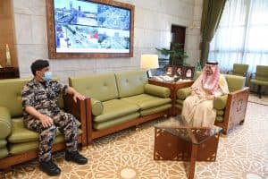 أمير الرياض يستقبل اللواء العتيبي بمناسبة تكليفه قائداً لقوات آمن المنشأت بالمنطقة