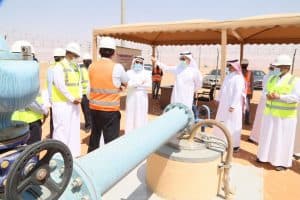 الوزير الفضلي يتفقد سير العمل بمشروع نقل المياه إلى السيح ومحطتي سعد