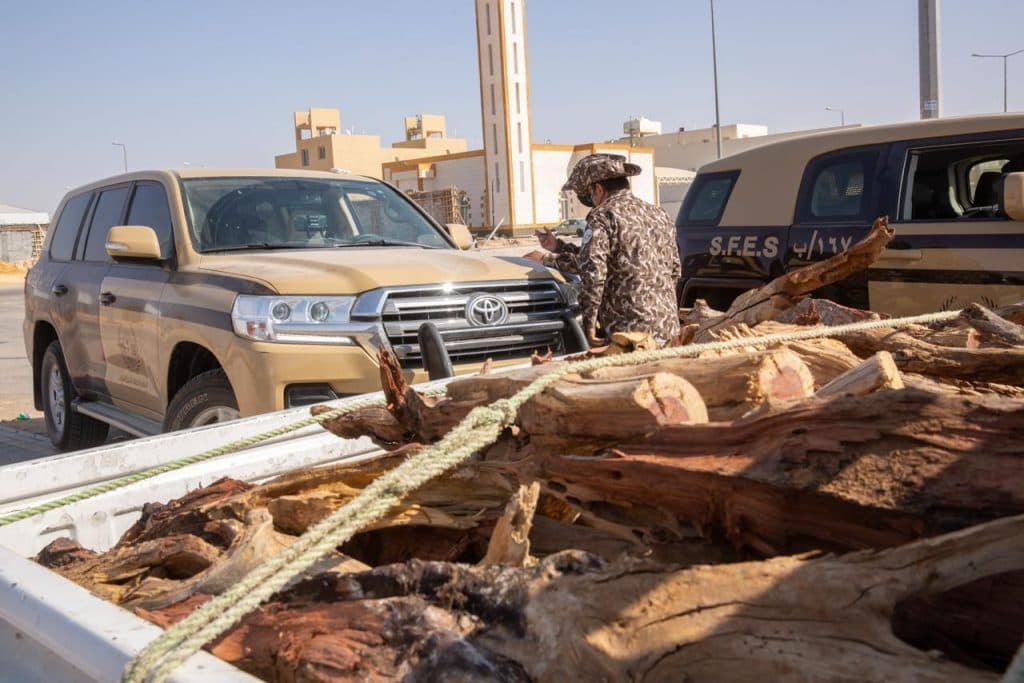 الأمن البيئي يضبط 16 طن حطب محلي معد للبيع في الرياض