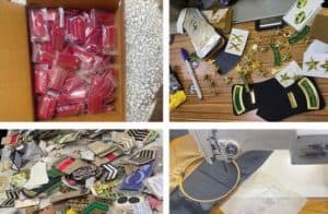 إغلاق 4 محالّ وضبط 5 آلاف قطعة من الأنواط والرتب العسكرية المخالفة