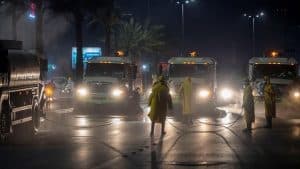 استخدام 7.8 مليون لتر من المعقمات لتطهير المواقع بالجوف