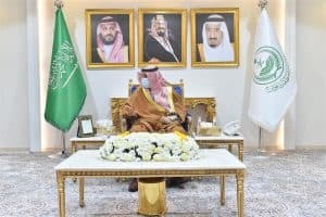 أمير نجران يستقبل قائد لواء الأمير تركي بن عبدالعزيز الآلي بالحرس الوطني