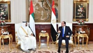 الرئيس المصري يلتقي بولي عهد أبو ظبي