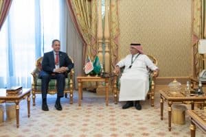 القصبي يلتقي بالوزير المكلف لشؤون التجارة الفرنسي ونائب وزير التجارة الأمريكي ومديري سوفت بنك وجنرال موتورز وبورصة لندن