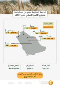 المؤسسة العامة للحبوب تصرف مستحقات الدفعة السابعة عشرة لمزارعي القمح المحلي