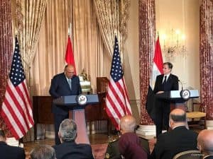 وزير الخارجية المصري يبحث مع نظيره الأمريكي التعاون المشترك