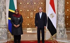 الرئيس المصري يبحث مع نظيرته التنزانية آخر تطورات قضية سد النهضة