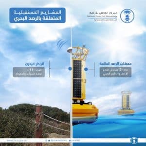 “الأرصاد”: (11) راداراً بحرياً ومحطات رصد عائمة لتمكين الأرصاد من خدمة قطاع النقل والملاحة البحرية في المملكة