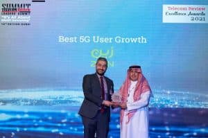 “زين السعودية” تفوز بجائزة الأفضل نمواً لمستخدمي الجيل الخامس من “تيليكوم ريفيو”