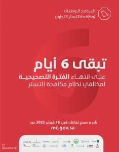 “البرنامج الوطني لمكافحة التستر”: 6 أيام على انتهاء مهلة تصحيح أوضاع المتسترين