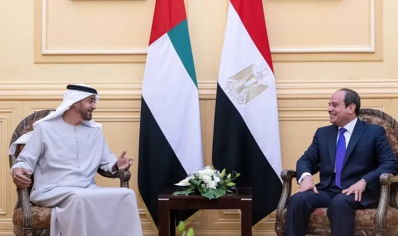 الرئيس المصري وولي عهد أبو ظبي يبحثان سُبل تعزيز التعاون المشترك