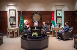 سمو ولي العهد وملك الأردن يعقدان لقاءً ثنائياً وجلسة مباحثات موسعة