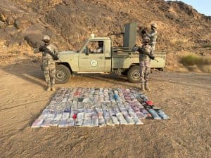 احباط تهريب (35) كجم من الحشيش و(52,200) قرصٍ خاضعٍ لتنظيم التداول الطبي