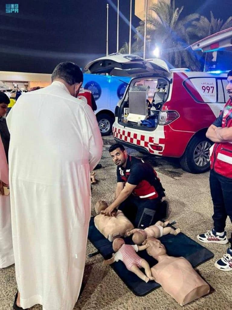 الهلال الأحمر بحائل يختتم فعاليات اليوم العالمي للإسعافات الأولية
