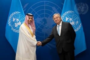 وزير الخارجية يلتقي الأمين العام للأمم المتحدة