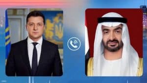 رئيس دولة الإمارات يجري اتصالاً مع الرئيس الأوكراني