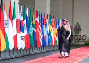 سمو ولي العهد يصل مقر انعقاد قمة العشرين