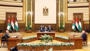 القمة المصرية الفلسطينية الأردنية تؤكد ضرورة الحفاظ على الحقوق الفلسطينية