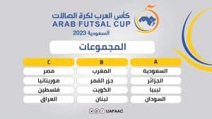 قرعة كأس العرب لكرة قدم الصالات: “الأخضر” في “الأولى” بجوار “الجزائر وليبيا والسودان”