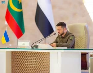 الرئيس الأوكراني: أتينا هنا من أجل السلام والعدالة