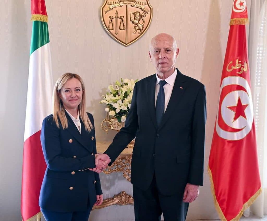 رئيسة الحكومة الإيطالية تزور تونس وتلتقي الرئيس قيس سعيد