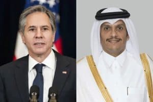 وزير الخارجية القطري يستعرض هاتفياً مع نظيره الأمريكي المواجهات في غزة