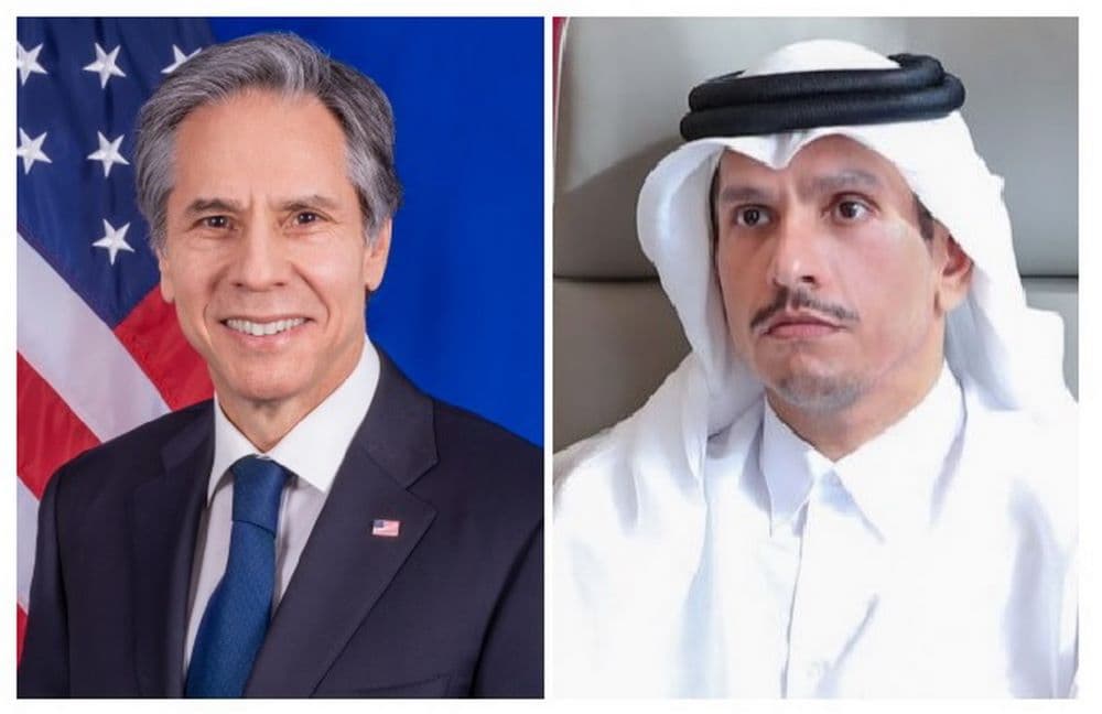 وزير الخارجية القطري بحث مع بلينكن جهود الوساطة لإنهاء الحرب على غزة