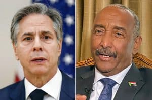 بلينكن يحث البرهان على المشاركة في محادثات سويسرا