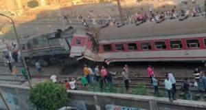 تصادم قطارين في الزقازيق بمصر
