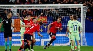 أوساسونا يهزم برشلونة 4-2