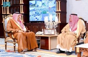 أمير الباحة يستقبل الرئيس التنفيذي للمركز الوطني للأرصاد