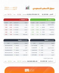 بتداولات بلغت 6 مليارات ريال.. مؤشر سوق الأسهم السعودية يغلق منخفضًا 16.08 نقطة