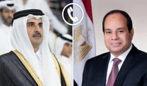 خلال اتصال هاتفي بأمير قطر.. الرئيس المصري يؤكد إدانة بلاده الشديدة للهجوم الإيراني على قاعدة العديد الجوية