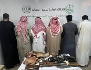 القبض على 6 مخالفين للأنظمة البيئية لصيدهم وعلاً بريًا بمحمية الأمير محمد بن سلمان الملكية