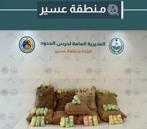 دوريات حرس الحدود بمنطقتَي عسير وجازان تحبط تهريب 413 كلجم من نبات القات ومادة الحشيش المخدرَين