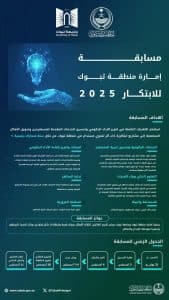 إمارة تبوك تعلن عن انطلاق مسابقة “الابتكار 2025” لتحفيز الإبداع وتحسين الأداء الحكومي بالمنطقة