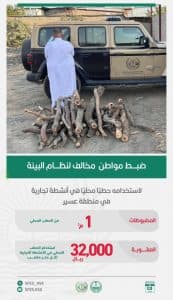 القبض على شخصَين مخالفَين للأنظمة البيئية في منطقة عسير ومحمية الملك عبدالعزيز الملكية