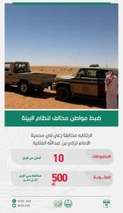 القبض على مواطن لرعيه الإبل دون تصريح في محمية الإمام تركي بن عبدالله الملكية
