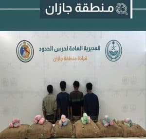 دوريات حرس الحدود بمنطقتَي جازان وعسير تحبط تهريب 254 كلجم من نبات القات ومادة الحشيش المخدرَين