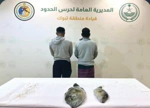 دوريات حرس الحدود بمنطقة تبوك تقبض على مقيمَين لمخالفتهما أنظمة مزاولة الأنشطة البحرية