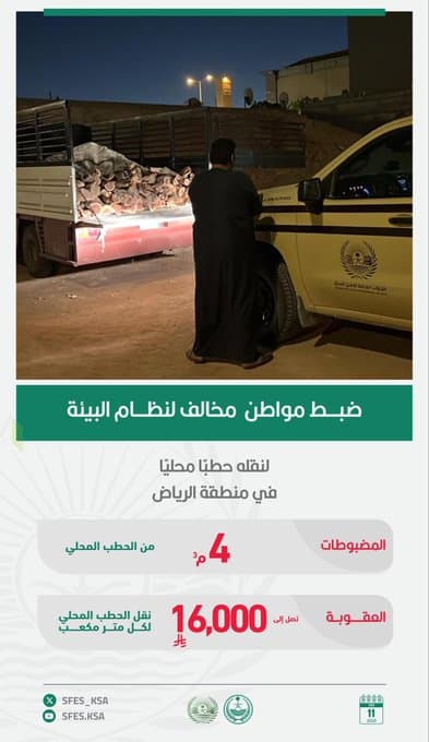 القوات الخاصة للأمن البيئي تقبض على 4 مخالفين للأنظمة البيئية بعدد من مناطق المملكة