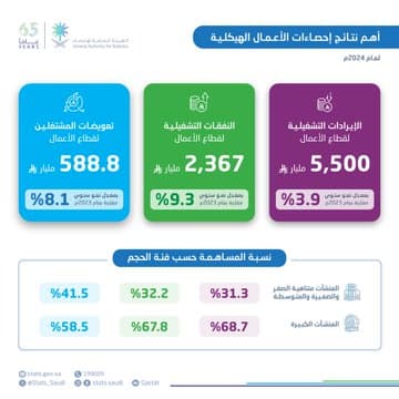 نمو الإيرادات التشغيلية في قطاع الأعمال بنسبة 3.9% خلال عام 2024م