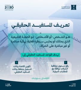 منها تعزيز الشفافية وبناء بيانات دقيقة.. “التجارة” توضح أبرز مزايا قواعد المستفيد الحقيقي
