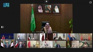 نيابة عن ولي العهد.. وزير الخارجية يشارك في الاجتماع مع قادة دول مجلس التعاون والأردن ومصر والعراق وسوريا ولبنان وتركيا وأرمينيا ورئيس المجلس الأوروبي ورئيس المفوضية الأوروبية