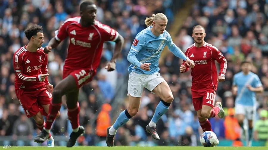 السيتي يبلغ نصف نهائي كأس الاتحاد الإنجليزي برباعية في شباك ليفربول