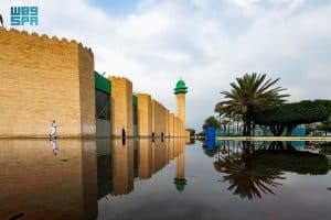 أجواء ممطرة تعمّ الطائف وتستقطب الأهالي والزوار
