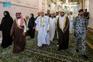 رئيس موريتانيا يزور المسجد النبوي